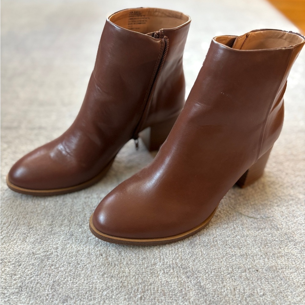Brown Leather Ankle Boots